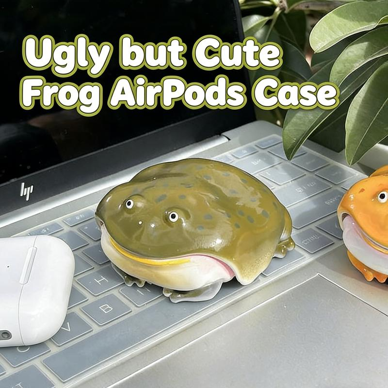 🐸 Funny & Quirky Ugly Frog Handmade Earphone Case - High-end Niche Protective Cover