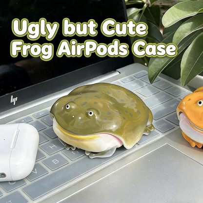 🐸 Funny & Quirky Ugly Frog Handmade Earphone Case - High-end Niche Protective Cover