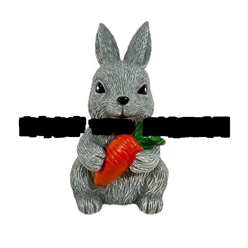 Rabbit figurine decoration with light