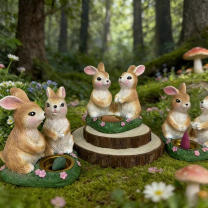 Rabbit statue for courtyard decoration