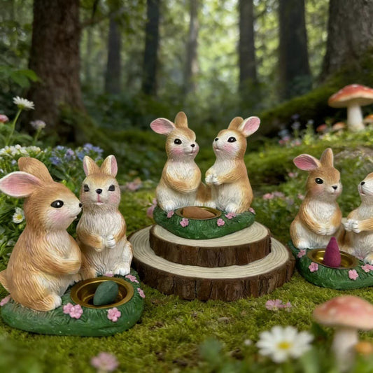 Rabbit statue for courtyard decoration