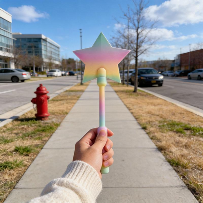 ✨ Magic Star Payment Wand - Rainbow Contactless Card Holder 🦄