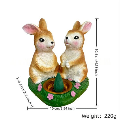 Rabbit statue for courtyard decoration