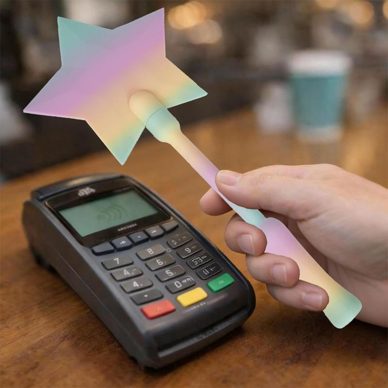 ✨ Magic Star Payment Wand - Rainbow Contactless Card Holder 🦄
